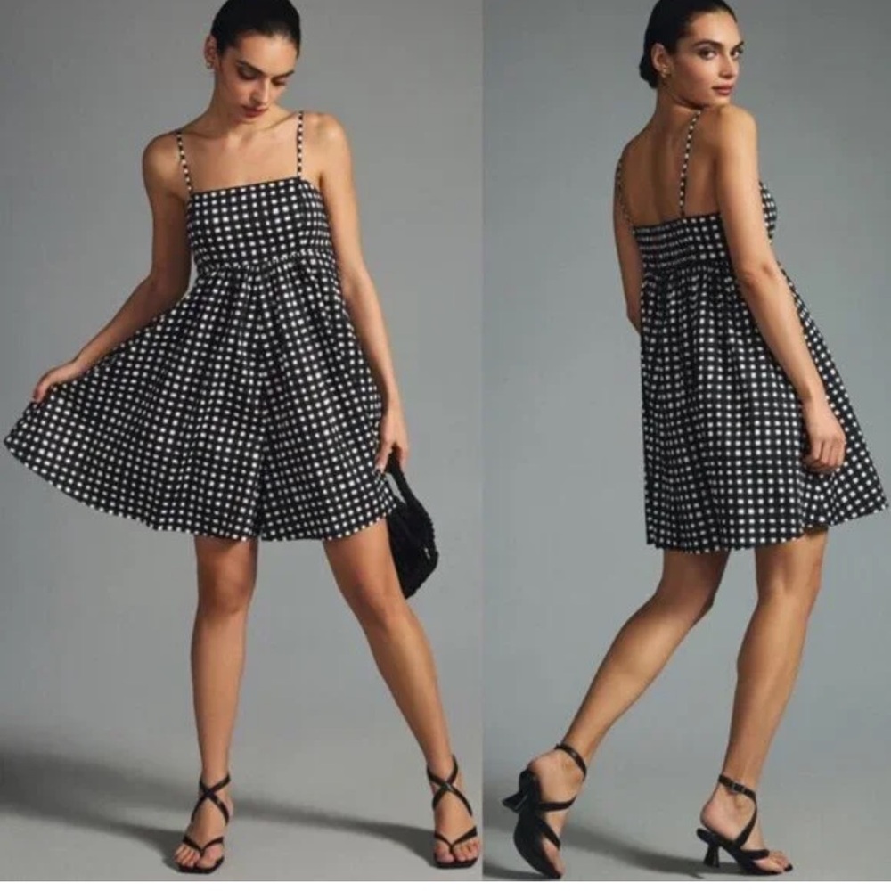 ANTHROPOLOGIE HUTCH Bandeau Romper Black Motif Women’s Size Small/Medium NEW